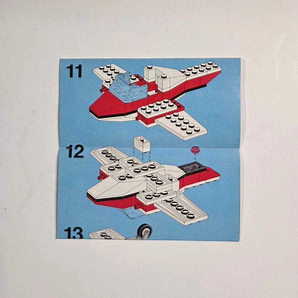 LEGO Legoland 6687 Turbo Prop Plane Instructions Manual Vintage 1987 Booklet